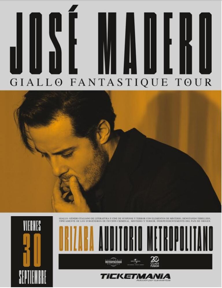 JOSE MADERO LLEGA ESTE VIERNES 30 DE SEPTIEMBRE A ORIZABA PARA
